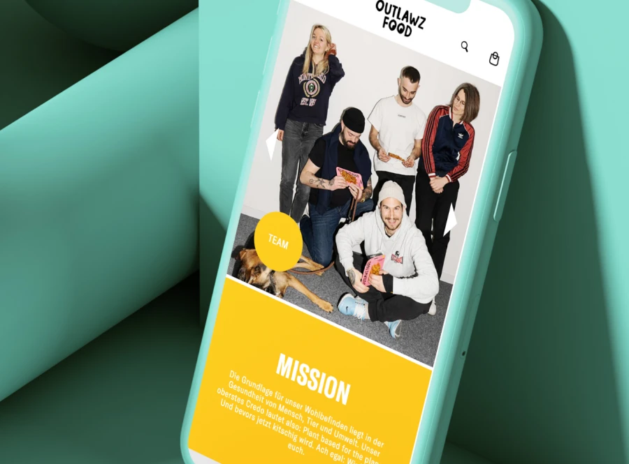 Outlawz Webseite auf Handy