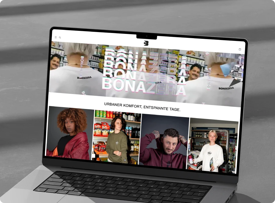 Webseite auf Laptop