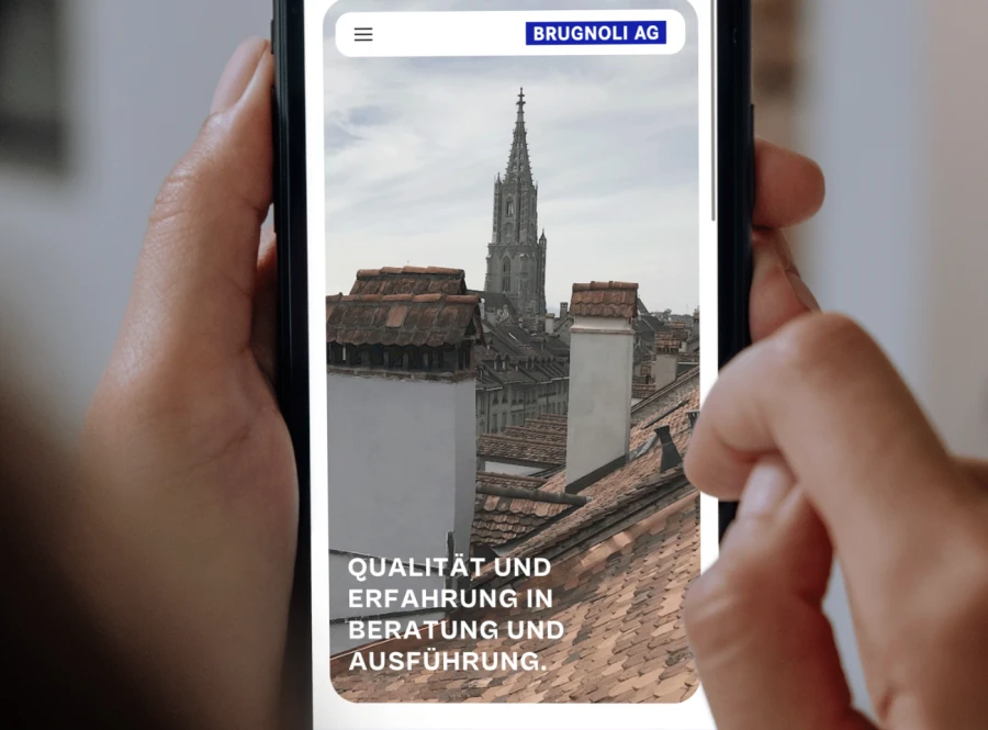 Brugnoli Webseite auf Handy