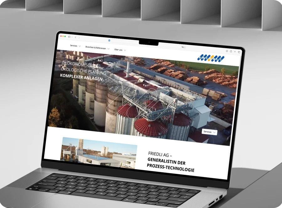 Webseite Mockup Friedli AG